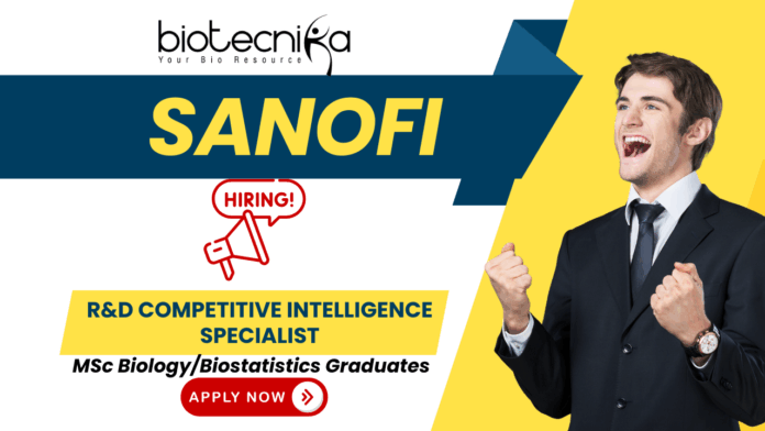 Sanofi clinical research jobs – R&D Competitive Intelligence Specialist for life science career growth