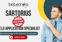Field Application Specialist job at Sartorius for biotechnology jobs and life science jobs in India.