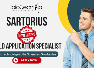 Field Application Specialist job at Sartorius for biotechnology jobs and life science jobs in India.
