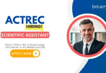 ACTREC Recruitment – Walk In Interview for Life Science Candidates ACTREC Recruitment: Walk In Interview for the Scientific Assistant Position | MSc/BTech/ MTech in Biotechnology or any Life Science Branches