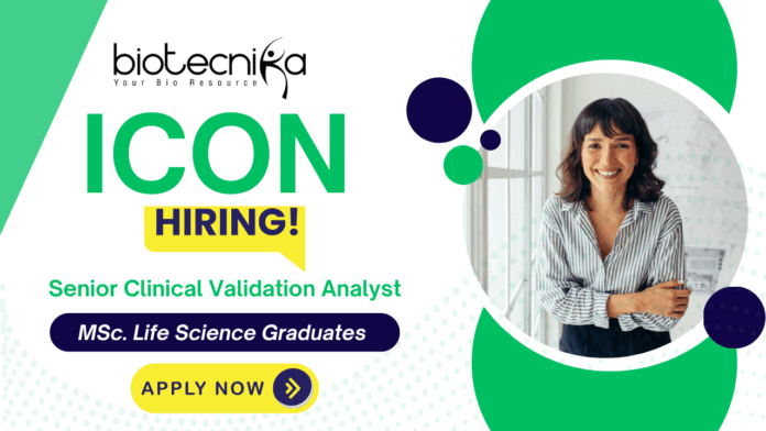 Senior Clinical Validation Analyst role at ICON for clinical data management jobs and clinical research jobs Senior Clinical Validation Analyst role at ICON for clinical data management jobs and clinical research jobs