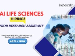 Life Science Jobs: Sai Life Sciences is Hiring a Senior Research Assistant | Masters in Life Sciences Can Apply Now | Research Assistant Jobs