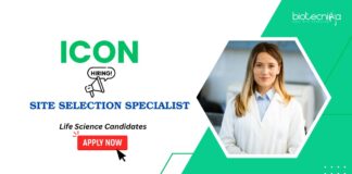Life Science Jobs at Icon – Apply Now for Icon Career Life Science Jobs: Icon is Hiring Site Selection Specialist | Apply Now for Icon Career | Life Science jobs in Bangalore