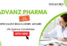 Regulatory Affairs Jobs at Advanz Pharma – Life Science Candidates Apply Online Regulatory Affairs Jobs: Advanz Pharma is Hiring a Specialist | UG/ PG in Life Sciences Apply Now | Life Science Jobs