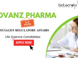 Regulatory Affairs Jobs: Advanz Pharma is Hiring a Specialist | UG/ PG in Life Sciences Apply Now | Life Science Jobs