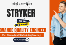 Stryker quality engineer jobs for life science jobs in Gurugram