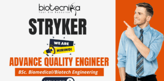 Stryker quality engineer jobs for life science jobs in Gurugram