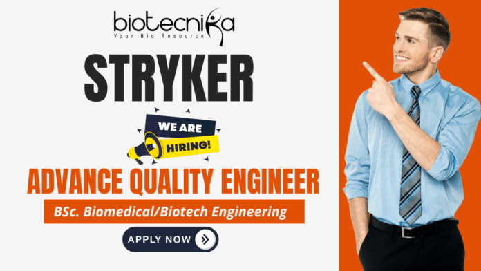 Stryker quality engineer jobs for life science jobs in Gurugram