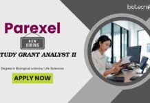 Biological Science Jobs: Parexel Hiring a Study Grant Analyst | Life Science Candidates Apply Now | Parexel Career | Life Science Jobs