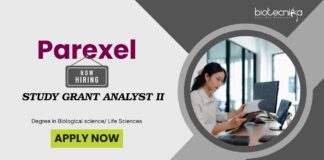 Biological Science Jobs: Parexel Hiring a Study Grant Analyst | Life Science Candidates Apply Now | Parexel Career | Life Science Jobs