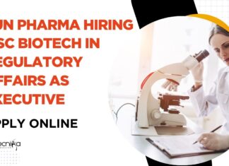 Biotech Regulatory Affairs Jobs | Sun Pharma Jobs | MSc Biotech Jobs
