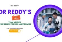 Life Science Jobs: Dr Reddy's Laboratories is Hiring a Team Member | Life Science Candidates Apply Now for Dr Reddy's Career