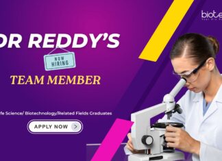 Life Science Jobs: Dr. Reddy’s Laboratories is Hiring a Team Member | Apply Now for Dr Reddy's Career