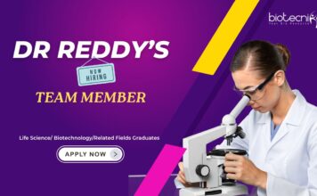 Life Science Jobs: Dr. Reddy’s Laboratories is Hiring a Team Member | Apply Now for Dr Reddy's Career