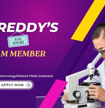 Life Science Jobs: Dr. Reddy’s Laboratories is Hiring a Team Member | Apply Now for Dr Reddy's Career