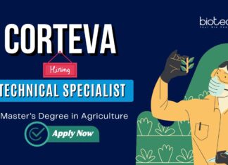 Agriculture Jobs in Corteva at Hyderabad – Apply Now Agriculture Jobs In Hyderabad: Corteva is Hiring a Technical Specialist | Masters in Agriculture Apply Now | Corteva Career