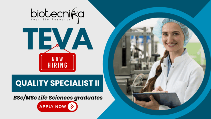 Teva Quality Specialist II job overview – quality assurance jobs for life science candidates