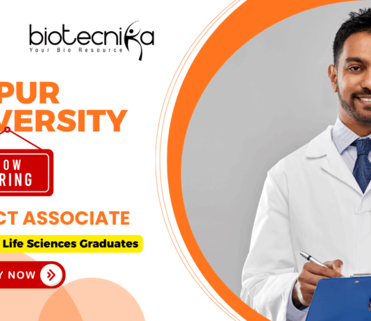 Project Associate-I recruitment Tezpur University research jobs life science jobs
