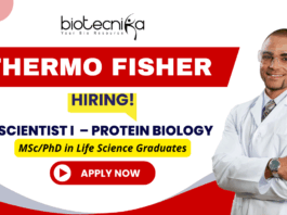 Scientist Protein Biology role Thermo Fisher life science jobs biotech jobs