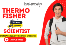 Thermo Fisher Scientific Hiring for Scientist Job Scientist job at Thermo Fisher Scientific for biotechnology jobs applicants