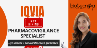 IQVIA Pharmacovigilance Specialist 2 job – pharmacovigilance jobs, clinical research jobs, life science job