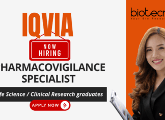 IQVIA Pharmacovigilance Specialist 2 job – pharmacovigilance jobs, clinical research jobs, life science job