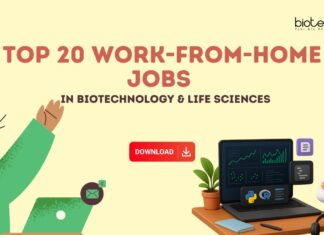 Top 20 Work-From-Home Jobs in Biotechnology & Life Sciences Work From Home Jobs in Biotechnology & Life Sciences | WFH Job Roles | Skills Required | Salary Details | WFH Careers