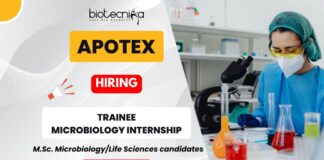 Trainee Microbiology Internship at Apotex Bangalore – Explore Microbiology Jobs and Apotex Careers
