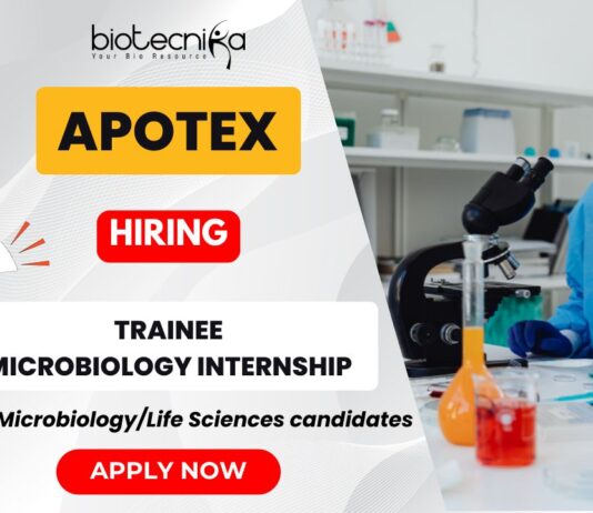 Trainee Microbiology Internship at Apotex Bangalore – Explore Microbiology Jobs and Apotex Careers