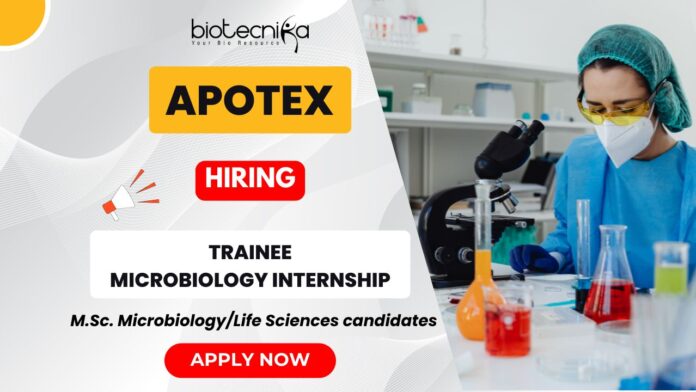 Trainee Microbiology Internship at Apotex Bangalore – Explore Microbiology Jobs and Apotex Careers
