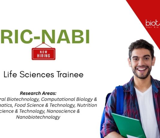 Research Jobs at BRIC-NABI. Life Sciences Trainee Opportunity. Research Training Jan–July 2026. Life Sciences candidates, Apply Now.