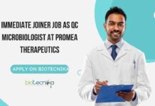 QC Microbiologist Jobs at Promea Therapeutics