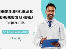 QC Microbiologist Jobs at Promea Therapeutics