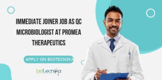 QC Microbiologist Jobs at Promea Therapeutics