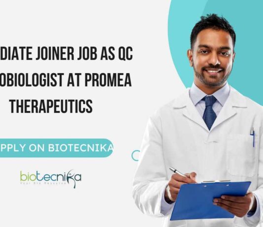 QC Microbiologist Jobs at Promea Therapeutics