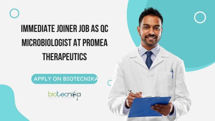 QC Microbiologist Jobs at Promea Therapeutics