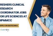 Freshers Clinical Research Jobs For Life Sciences at MPMMCC, Apply on Biotecnika