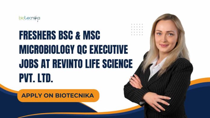 QC Microbiology Jobs Freshers at Revinto Life Science Pvt. Ltd.
