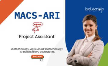 Project Assistant Jobs at MACS-ARI. Biotechnology, Agricultural Biotechnology, or Biochemistry Candidates, Apply Now.