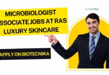 BSc & MSc Microbiology Jobs at Ras Luxury Skincare - Apply on Biotecnika