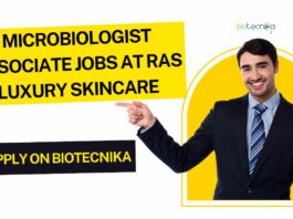BSc & MSc Microbiology Jobs at Ras Luxury Skincare - Apply on Biotecnika