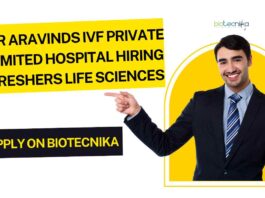 BSc Life Science Vacancies Freshers