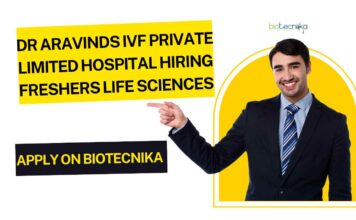 BSc Life Science Vacancies Freshers