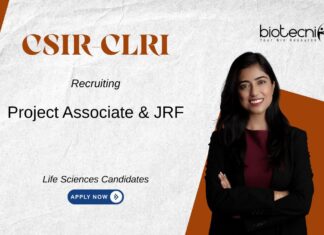 Research Jobs at CSIR-CLRI. Recruitment For Multiple Positions. Life Sciences Candidates, Apply Now. Project Associate & JRF vacancies.