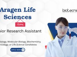 Research Assistant Job at Aragen Life Sciences. Molecular Biology, Cell Biology, and other Life Sciences Candidates, Apply Now.