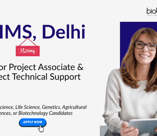Project Associate Job at AIIMS, Delhi. Molecular Biology, Forensic Sciences, and Life Sciences Candidates, Apply Now.