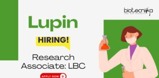 Research Associate Job at Lupin. MSc Freshers Candidates, Apply Now. Research Associate Job for Bioanalytical Scientist aspirants in Pune.