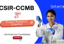 Scientist Jobs at CSIR-CCMB. Life Sciences Candidates - Apply Now For Project Research Scientist Position in Hyderabad.