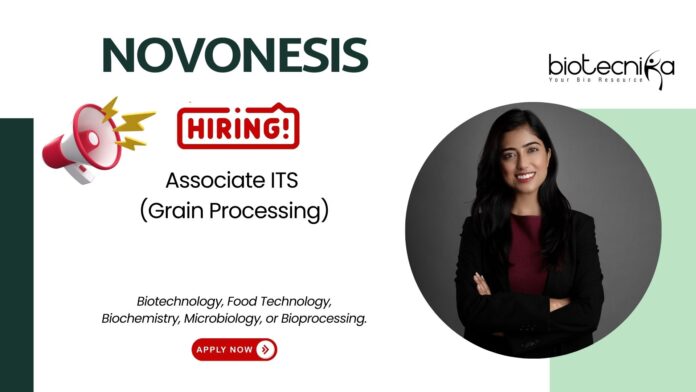 Yellow Modern We Are Hiring LinkedIn Post (1920 x 1080 px) Biotechnology Jobs at Novonesis. Biotechnology, Food Technology, Biochemistry, Microbiology, Bioprocessing, Apply Now For Associate ITS Role.