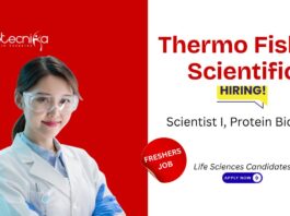 Scientist Jobs at Thermo Fisher Scientific. Life Sciences Freshers Job. Protein Biology Scientist Job. Career in Bangalore.